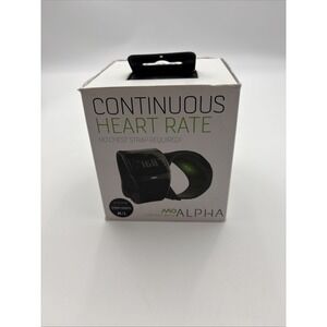 Mio Alpha Heart Rate Monitor Watch Indigo Blue 53P-BLU M/L Strap - With Box Blk